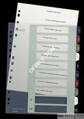 Przekładki plast do nadruku tekstu na kartę Leitz Style 1-10