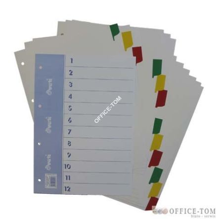 Przekładka WARTA ~A4, karton biały, 12 cz.