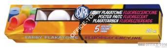Farby ASTRA plakatowe 5 kolorów - a 20 ml fluor