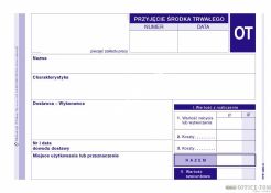OT Przyjęcie Środka Trwałego MICHALCZYK I PROKOP A6 40 kartek