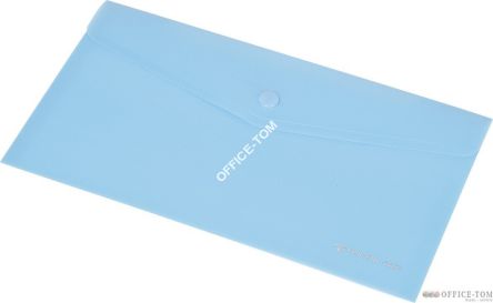 Teczka kopertowa z napą PP FOCUS A6 przezroczysta niebieska Panta Plast