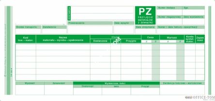 PZ przyjęcie materiałów z zewnątrz MICHALCZYK I PROKOP 1/3 A4 80 kartek