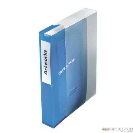 Segregator na 48 płyt CD/DVD, przezroczysty-niebieski