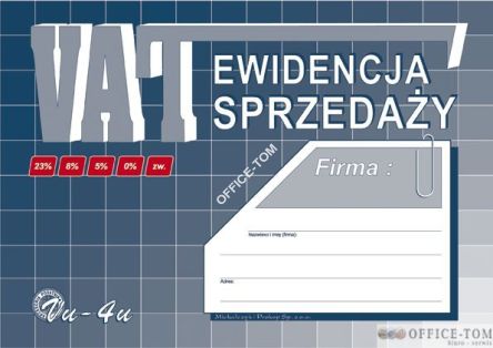 Ewidencja VAT sprzedazy A5 N! MICHALCZYK I PROKOP offset Vu04