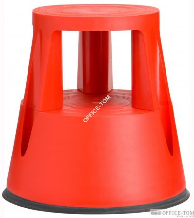 Taboret biurowy Twin Lift Czerwony dwustopniowy TWINCO