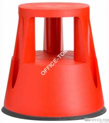 Taboret biurowy Twin Lift Czerwony dwustopniowy TWINCO