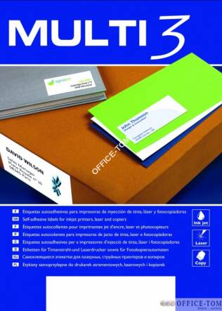 Etykiety samoprzylepne MULTI 3 105,0 X 29,0 20szt 100ark