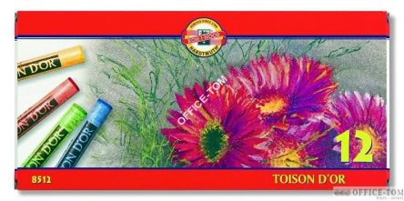 Kredki pastelowe suche 12  kolorów 8512 KOH I NOOR