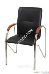 Krzesło SAMBA CHROME V04 czarne DREWNO ORAŻ 1010 NOWY STYL