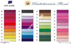 Bibuła karbowana, włoska gruba 180g 601 ciemnołosoś Cartotecnica Rossi