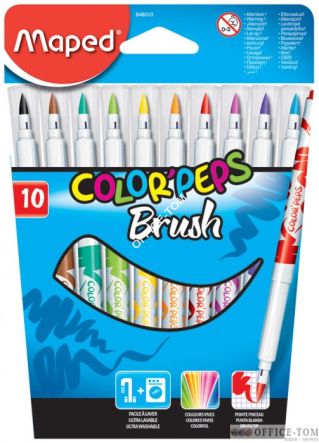 Flamastry COLORPEPS BRUSH 10szt.848010 MAPED