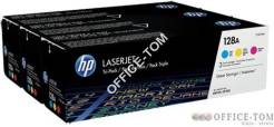 Toner HP 128A (CF371AM) niebieski + purpurowy + żółty 3szt
