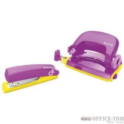 Zszywacz i dziurkacz LEITZ Retro Chic, komplet fioletowy