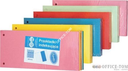 Przekładki kartonowe 1/3 A4  mix (5x20szt) 100553887 BANTEX