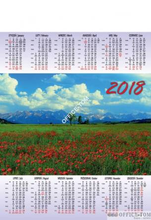 Kalendarz jedno opakowanie A1 P14 TATRY Beskidy