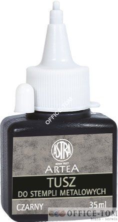 Tusz do stempli metalowych Astra 35 ml - czarny  Astra