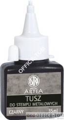 Tusz do stempli metalowych Astra 35 ml - czarny  Astra