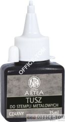 Tusz do stempli metalowych Astra 35 ml - czarny  Astra