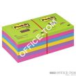 Bloczki samoprzylepne 3M POST-IT® 654 -12SS 76x76 Mix 100k gładki - 2
