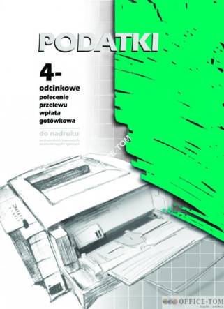 Podatki 4-odcinkowe polecenie przelewu MICHALCZYK I PROKOP A4 opakowanie 500 kartek