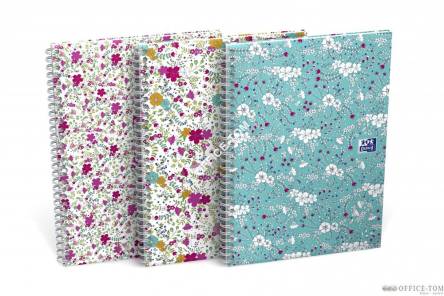Kołonotatnik OXFORD FLORAL A5 60k 90g kratka