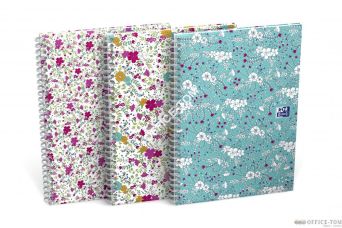 Kołonotatnik OXFORD FLORAL A5 60k 90g kratka