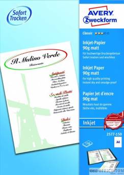Papier matowy 90g, 210 x 297 mm, biały, Avery Zweckform
