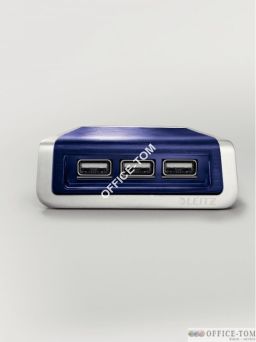 Ładowarka Leitz Style na 3 porty USB niebieska