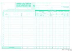 Miesięczna karta eksploatacyjna MICHALCZYK I PROKOP A4 80 kartek