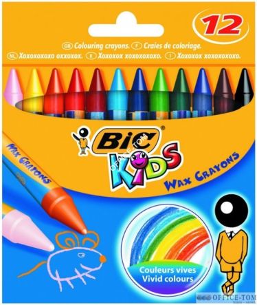 Kredki świecowe pudełko 12 kolorów