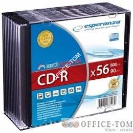 Płyty CD-R ESPERANZA SILVER - SLIM CASE 10 SZT
