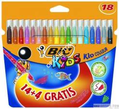 Flamastry Bic Kid Couleur Pudełko 14+4