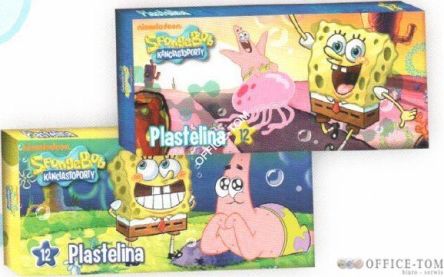 Plastelina 12 kolorów SPONGE BOB St.Majewski