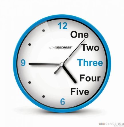 Zegar ścienny PRAGUE niebieski     ESPERANZA