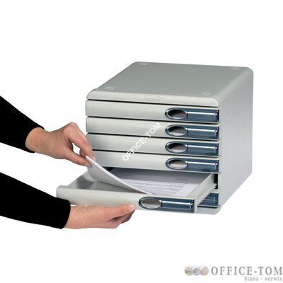 Pojemnik LEITZ Allura, 6 szuflad, szary/przezroczysty grafitowy