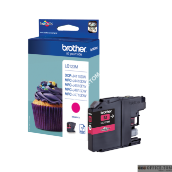 Tusz BROTHER (LC123M) purpurowy 600str