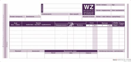 WZ wydanie materiałów na zewnątrz MICHALCZYK I PROKOP 1/3 A4 80 kartek