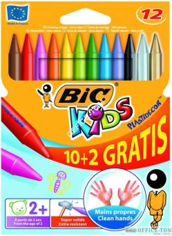 Kredki BIC świecowe Plastidecor Pudełko 10+2