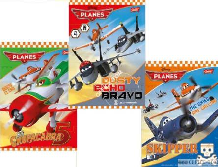 Zeszyt okładka laminowana A5, 16k., linia dwukolorowa, PLANES DISNEY ST.MAJEWSKI