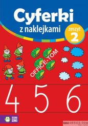 Książka CYFERKI Z NAKLEJKAMI Zeszyt 2, 4-6 9788378956792   Zielona Sowa