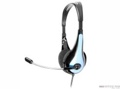 Słuchawki z mikrofonem  TRACER OFFICE  Mini-jack Czarno-niebieskie