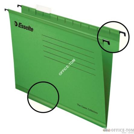 Teczki zawieszane Esselte A4, Pendflex standard, zielony 25szt.