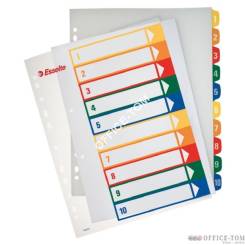 Przekładki plast. do nadruk. tekstu na kartę, ESSELTE, 1-10