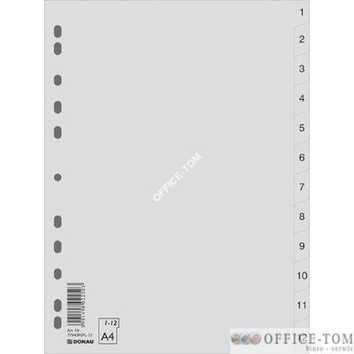 Przekładki karton 12 kartek DOX A4 KOLOROWE