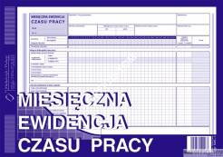 Miesięczna ewidencja czasu pracy MICHALCZYK I PROKOP A4 40 kartek