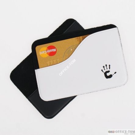 Okładka na 2 karty magnetyczne BIURFOL biało-czarny kolekcja SECRET