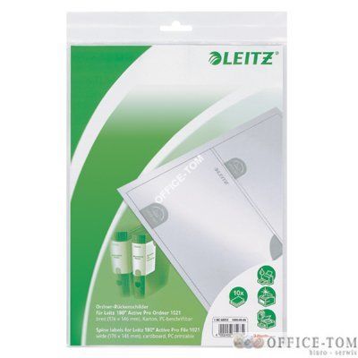 Etykiety grzbietowe do segreg. LEITZ Prestige 75 mm biały (opak. 5 kartek x 2 etyk.)