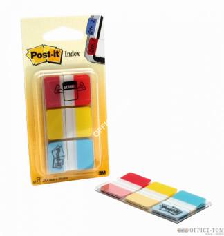 Zakładki indeksujące Post-it® 686-RYB silne, 3 kolory (żólte/czerwone/niebieskie) po 22 szt., 25mm x 38mm 3M