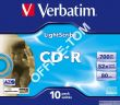 Płyta VERBATIM CD-R  jewel case  700MB  52x  LightScribe  DataLife+ AZO - 4
