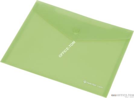 Teczka kopertowa DL FOKUS przezroczysta zielona 0410-0037-04 Panta Plast